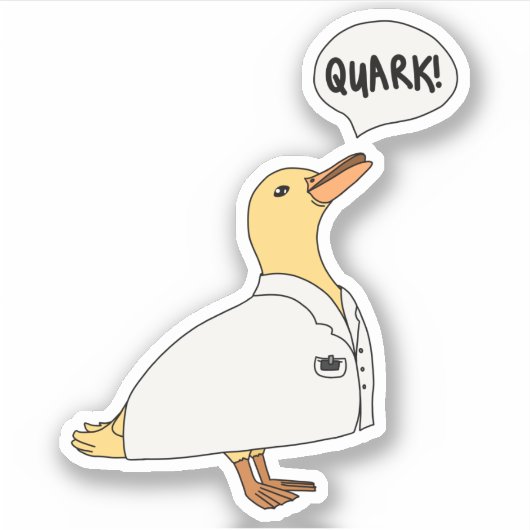 Fysica Eend Sticker (Voorkant)