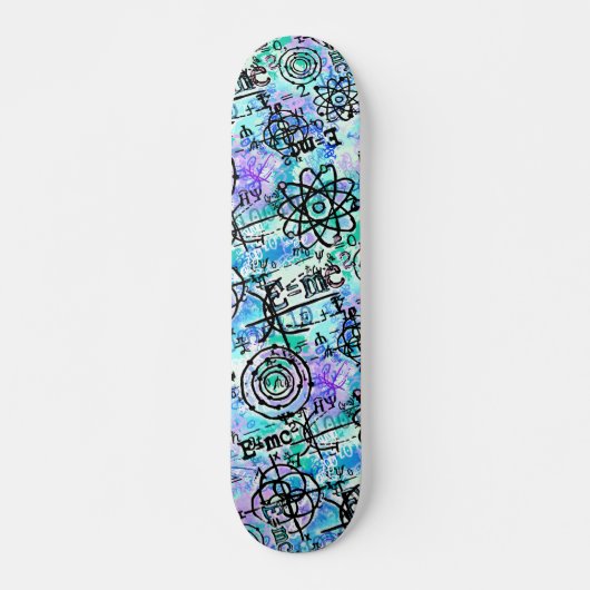 Fysica- en Wiskunde-symbolen, geek Persoonlijk Skateboard (Voorkant)