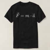 Fysica Formula Newton's tweede bewegingswet F m T-shirt (Design voorkant)