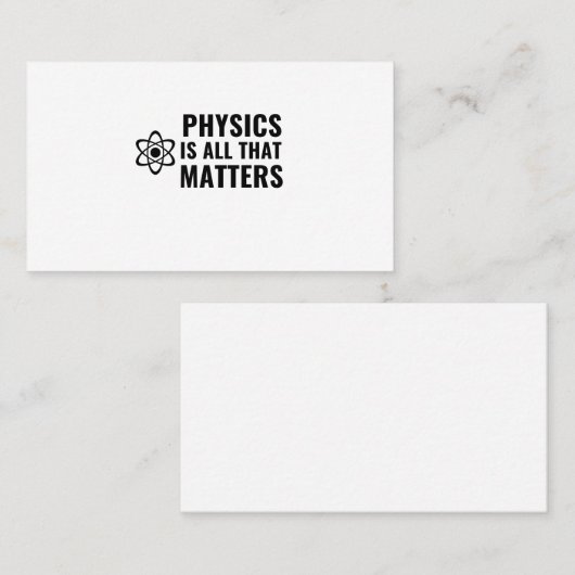 FYSICA IS ALLEMAAL DAT HET GAAT VISITEKAARTJE (Voorkant / Achterkant)