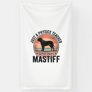 Fysica Leraar Liefde Mastiff Vintage Hond Shirt_1 Spandoek