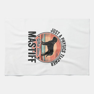 Fysica Leraar Liefde Mastiff Vintage Hond Shirt_1 Theedoek