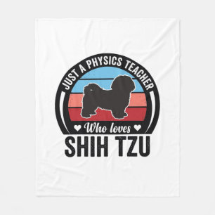 Fysica Leraar Shih Tzu Vintage Hond Shirt Ontwerp_ Fleece Deken