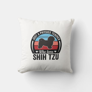 Fysica Leraar Shih Tzu Vintage Hond Shirt Ontwerp_ Kussen
