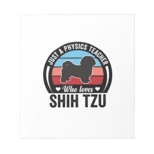 Fysica Leraar Shih Tzu Vintage Hond Shirt Ontwerp_ Notitieblok