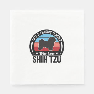 Fysica Leraar Shih Tzu Vintage Hond Shirt Ontwerp_ Servet