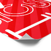 Fysica; rode stripjes met carlet poster (Hoek)