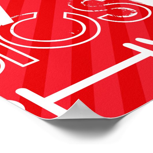 Fysica; rode stripjes met carlet poster (Hoek)