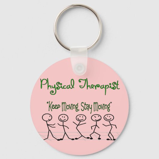 fysica Therapist Stick People Sleutelhanger (Voorkant)