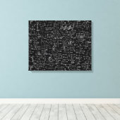 Fysica Vergelijkingen op zwart // Canvas Afdruk (Insitu (Houten vloer))