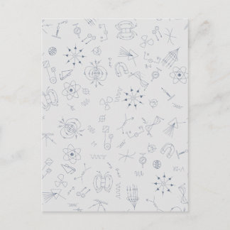 Fysica wetenschappelijke symbolen patroon briefkaa briefkaart