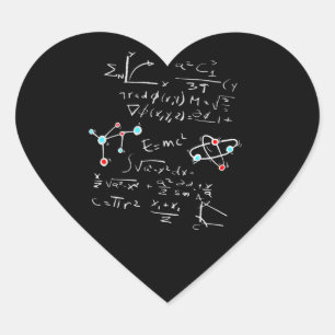 Fysica Wiskunde Formule docentes studenten atomair Hart Sticker