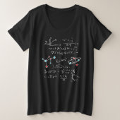 Fysica Wiskunde Formule Leerleraar Student atoma e Grote Maat T-shirt (Design voorkant)