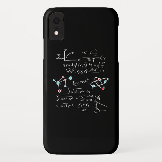 Fysica Wiskunde Formule Leraar Student Atomen en M Case-Mate iPhone Case (Achterkant)