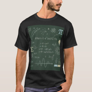 Fysica Wiskunde Schoolbord Vergelijkingen T-shirt 