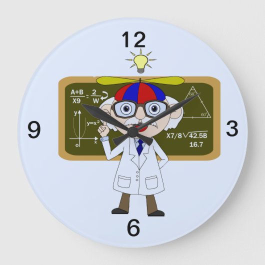 Fysicus die ontdekt dat de mens grote klok (Voorkant)