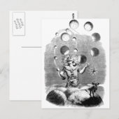 Fysicus Juggling met planeten Briefkaart (Voorkant / Achterkant)