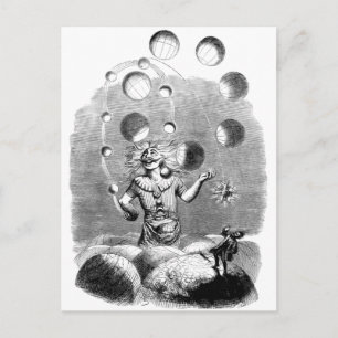Fysicus Juggling met planeten Briefkaart
