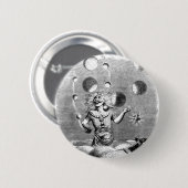 Fysicus Juggling met planeten Ronde Button 5,7 Cm (Voorkant /achterkant)