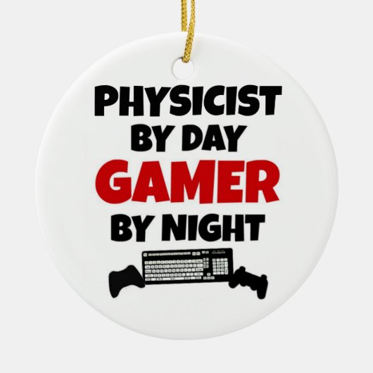 Fysicus van Day Gamer by Night Keramisch Ornament (Voorkant)