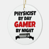 Fysicus van Day Gamer by Night Keramisch Ornament (Links)
