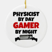 Fysicus van Day Gamer by Night Keramisch Ornament (Achterkant)