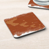 Fysiek aangevochten bier onderzetter (Linkerzijde)