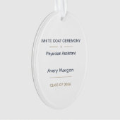 Fysiek assistent witte jas ceremonie ornament (voorkant)