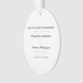 Fysiek assistent witte jas ceremonie ornament (voorkant)