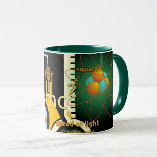 Fysiek E=mc2 kleurig ontwerp Mok (Voorkant rechts)