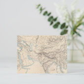 Fysiek Europa en Azië Briefkaart (Staand voorkant)