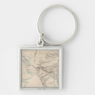 Fysiek Europa en Azië Sleutelhanger