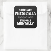 Fysiek niet van voorbijgaande aard struikelen vierkante sticker (Tas)