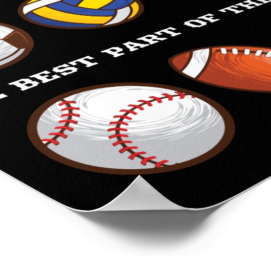 Fysiek onderwijs het beste deel van de dag poster (Hoek)