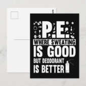 Fysiek onderwijs PE Teacher Joke Briefkaart (Voorkant / Achterkant)