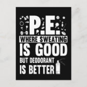 Fysiek onderwijs PE Teacher Joke Briefkaart (Voorkant)