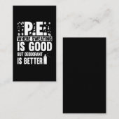 Fysiek onderwijs PE Teacher Joke Visitekaartje (Voorkant / Achterkant)