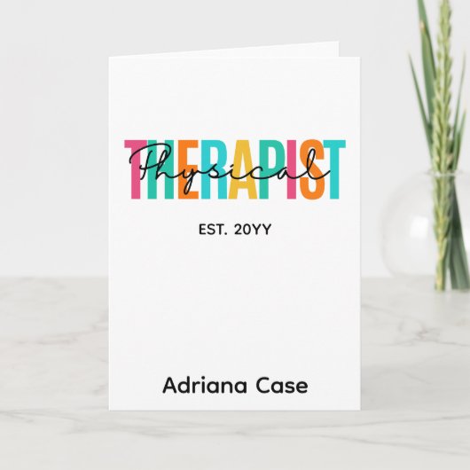 Fysiek Therapistisch Afstuderen Kaart (Voorkant)