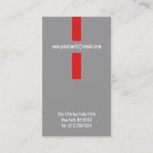 Fysiek Therapistisch rood grijs Visitekaartje (Achterkant)