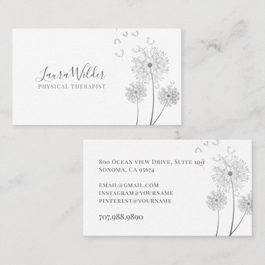 Fysiek Therapistisch Visitekaartje (Voorkant / Achterkant)