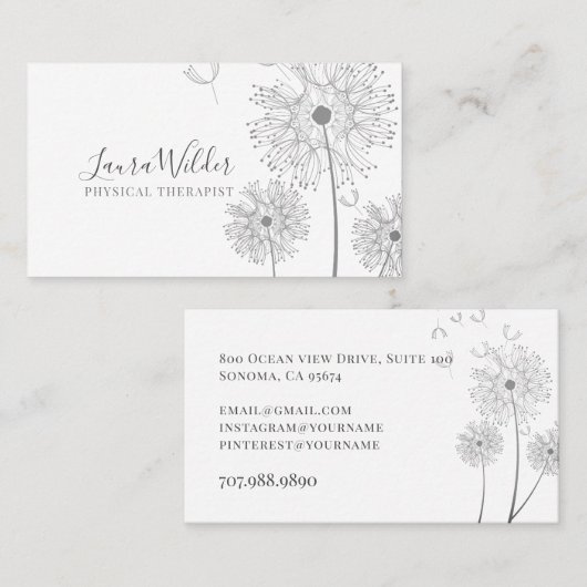 Fysiek Therapistisch Visitekaartje (Voorkant / Achterkant)