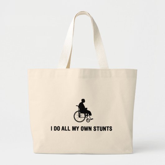 Fysiek uitgedaagd grote tote bag (Voorkant)