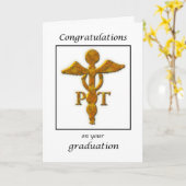Fysieke behandeling Afstuderen gefeliciteerd Kaart (Gele Bloem)