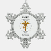 Fysieke behandeling Afstuderen gefeliciteerd Tin Sneeuwvlok Ornament (Voorkant)