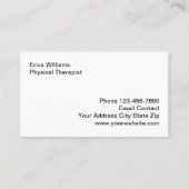 Fysieke behandeling Medische Visitekaartjes (Achterkant)