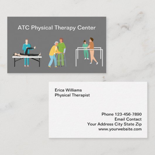 Fysieke behandeling Medische Visitekaartjes (Voorkant / Achterkant)