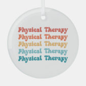 Fysieke behandeling PT Retro PT Afstudeerder Gifte Glas Ornament (Voorkant)