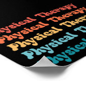 Fysieke behandeling PT Retro PT Student Afstudeerd Poster (Hoek)