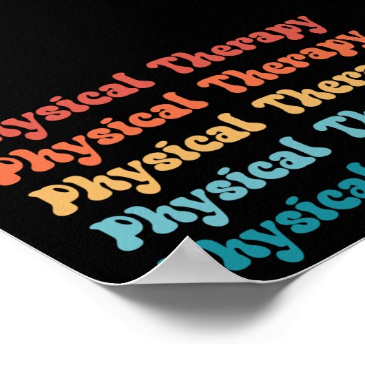 Fysieke behandeling PT Retro PT Student Afstudeerd Poster (Hoek)