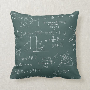 Fysieke diagrammen en formules kussen